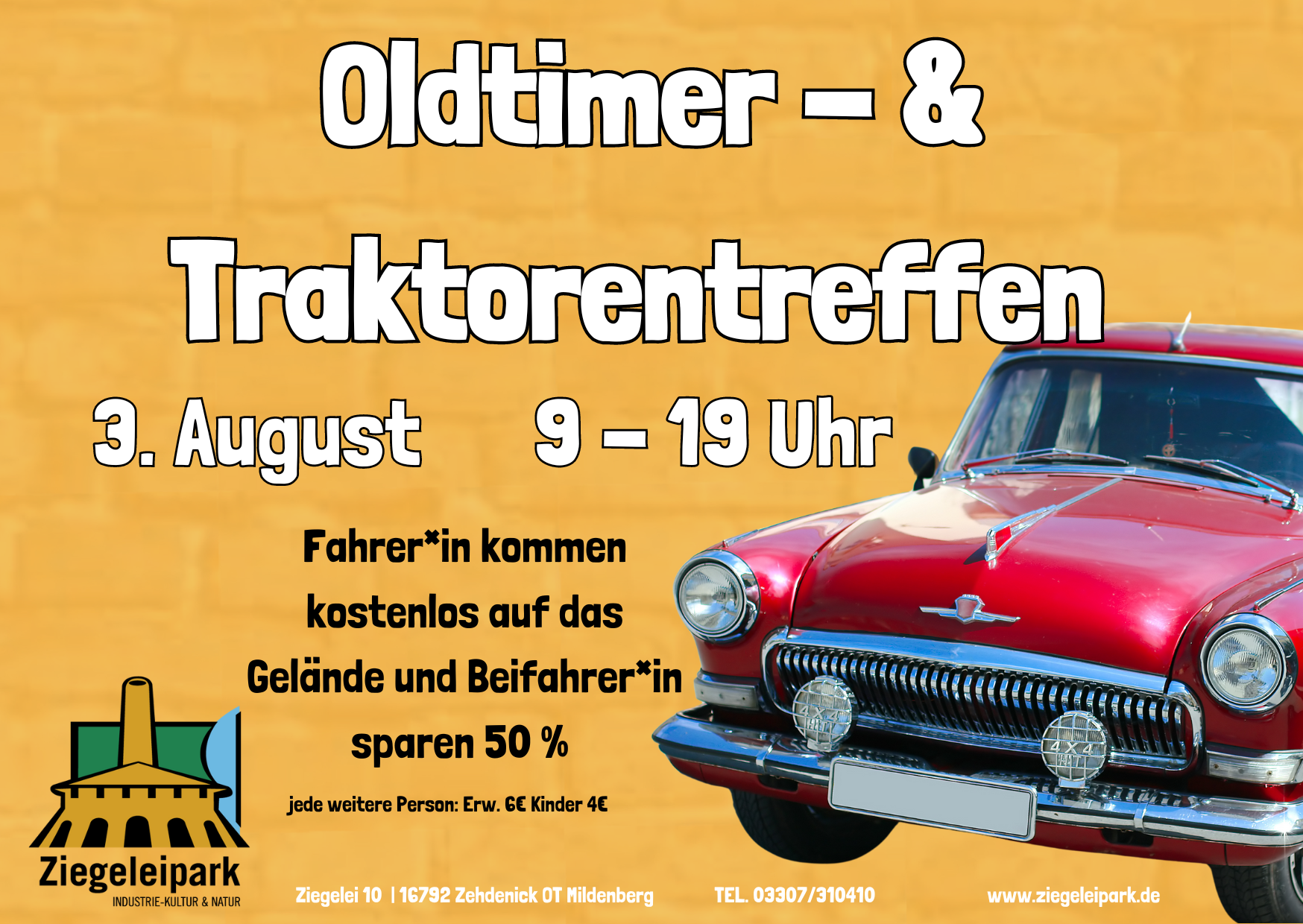 Postkarten Bierfest und Oldtimertreffen (148 × 105 mm)